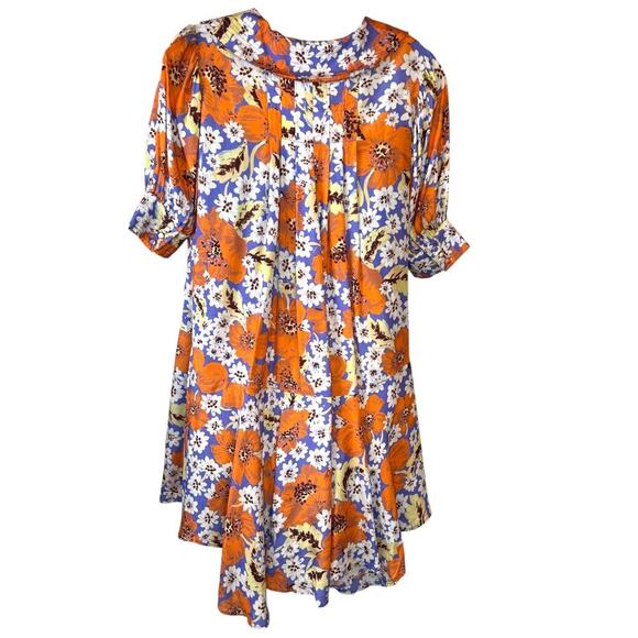 FP Sugar Crush Floral Mini Dress in Lavender & White & Orange Floral Print Small - Picture 10 of 16